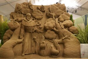 "La predica agli uccelli" - Hanneke Supply - Jesolo Sand Nativity